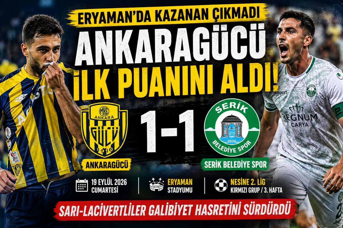 Ankaragücü İlk Puanını Aldı! Eryaman’da Kazanan Çıkmadı